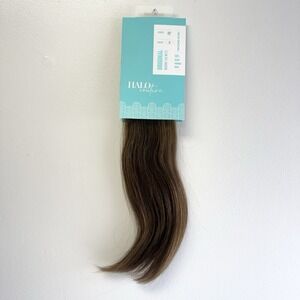 Halo Couture Professional Machine Tied Weft Color #4 16" Medium Auburn Brown NEW